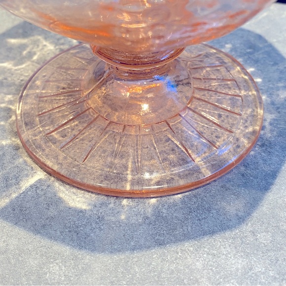 Vintage Anchor Hocking Mayfair Pink Depression Glass Candy Dish no Lid - Picture 4 of 8